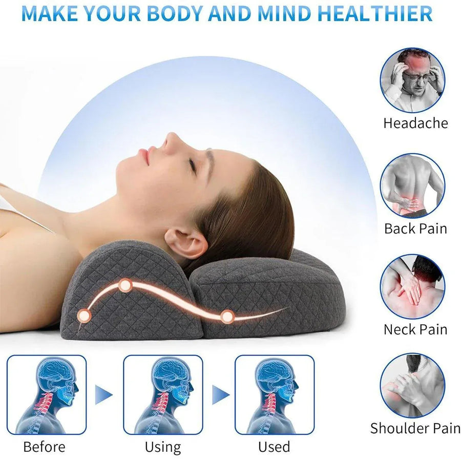 Memory Foam Cervical Pillow Ergonomic Neck Support for Comfortable Sleep