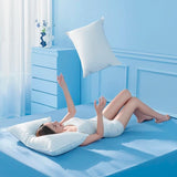 Hotel Quality White Pillow Core Soft Cotton Pillow Insert for Bedroom Living Room - Top-Down View