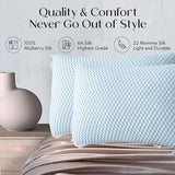 2pcs Breathable Pillow Set for Summer Comfort Soft for Home Use Sleeping Support - Top-Down View