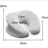 Universal Massage Table Face Cushion Pillow U Shape Head Face Down Rest Pillow - Light Grey - Side View