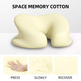 Universal Massage Table Face Cushion Pillow U Shape Head Face Down Rest Pillow - Light Grey - Top-Down View