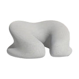 Universal Massage Table Face Cushion Pillow U Shape Head Face Down Rest Pillow - Light Grey - Close-Up Angle