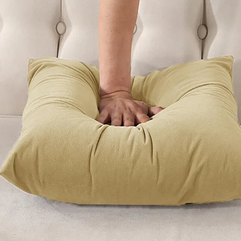 40x40cm Multicoloured Plain Solid Colour Cushion Cover Covers Decorative Pillow Case - Light Coffee