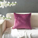 40x40cm Multicoloured Plain Solid Colour Cushion Cover Covers Decorative Pillow Case - Light Coffee - Extra Image