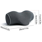 Ergonomic Memory Foam Neck Support Pillow Soft Cotton Cover for Home and Travel