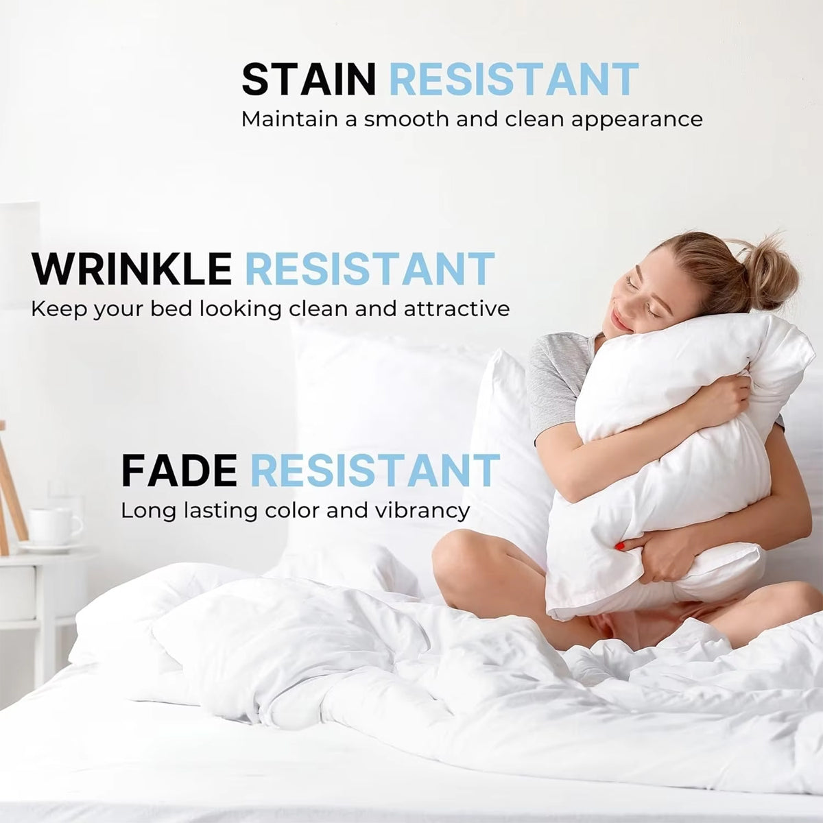 Silk Envelope Pillowcase Soft Satin Protective Cover for Bed Sleep Comfort - White