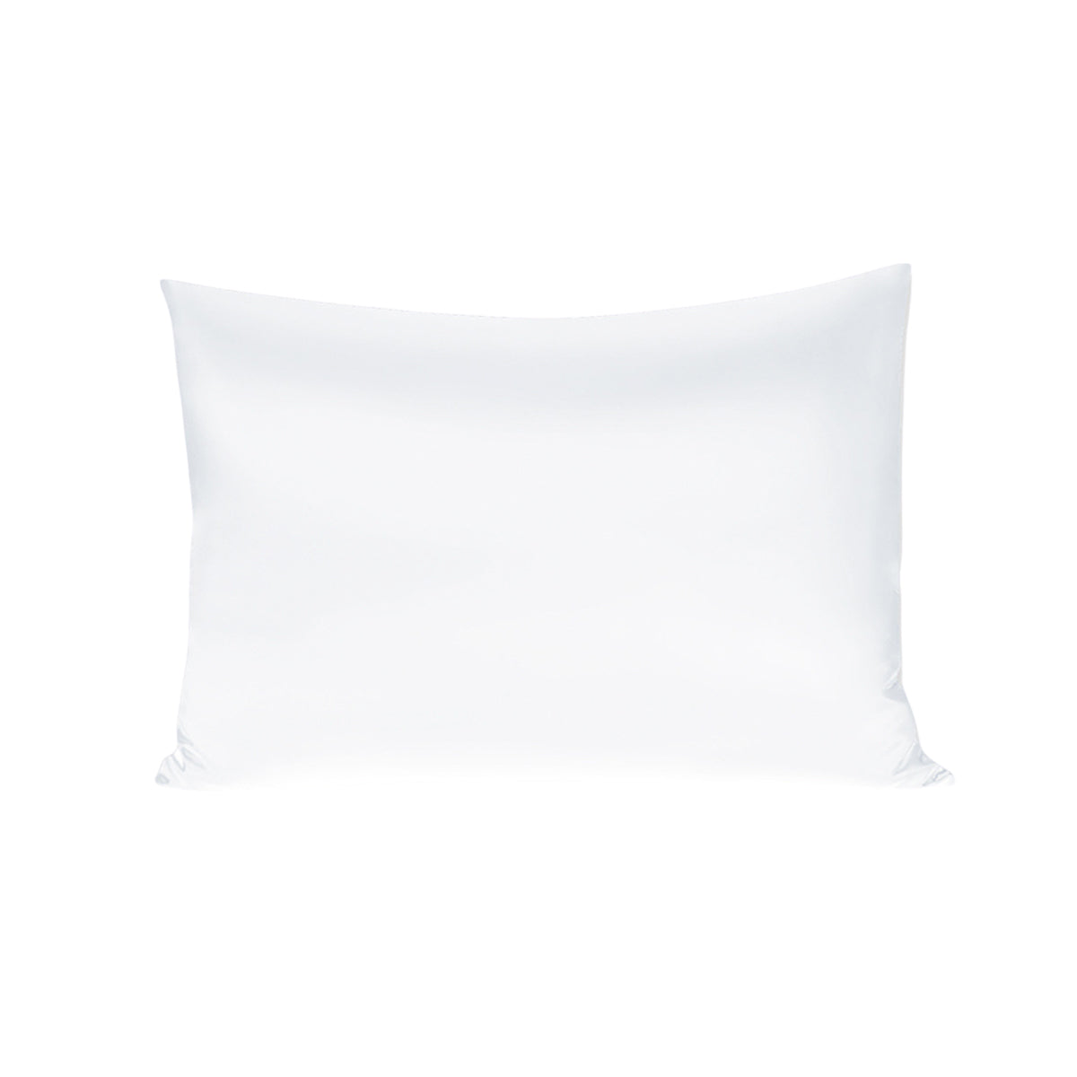 Silk Envelope Pillowcase Soft Satin Protective Cover for Bed Sleep Comfort - White