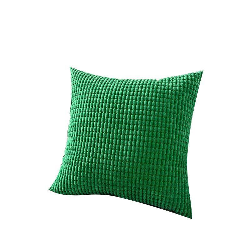 45X45 Plain Solid Colour Cushion Cover Decorative Pillow Case Home Multicoloured - Green