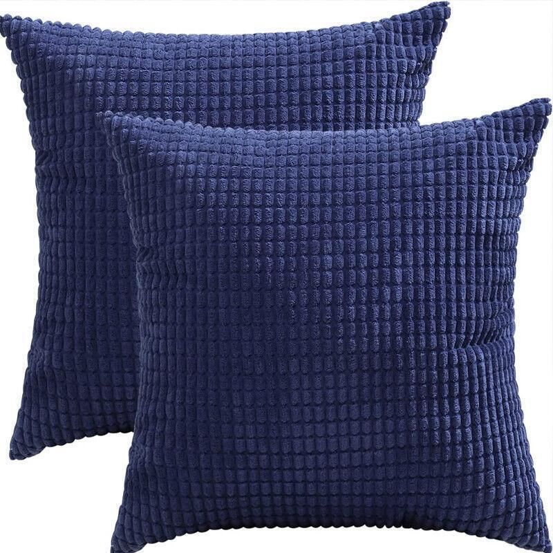 45X45 Plain Solid Colour Cushion Cover Decorative Pillow Case Home Multicoloured - Green