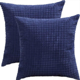 45X45 Plain Solid Colour Cushion Cover Decorative Pillow Case Home Multicoloured - Green - Extra Image