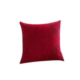 45X45 Plain Solid Colour Cushion Cover Decorative Pillow Case Home Multicoloured - Pink - Extra Image