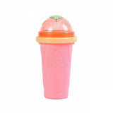 Slushie Maker Cup Quick Freeze Magic Squeeze Cup Milkshake Cup Ice Cream Maker - Green - Rear View