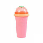 Slushie Maker Cup Quick Freeze Magic Squeeze Cup Milkshake Cup Ice Cream Maker - Pink