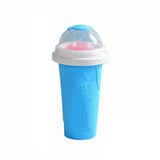 Slushie Maker Cup Quick Freeze Magic Squeeze Cup Milkshake Cup Ice Cream Maker - Pink - Low Angle