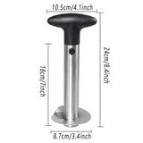 Stainless Steel Pineapple Corer Slicer Peeler Cutter Tool Easy Pineapple Cutter - Pink - Side View