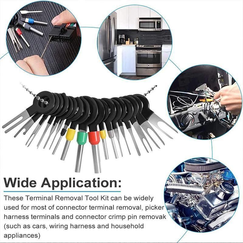 76Pcs/Set Pin Ejector Wire Kit Extractor Auto Terminal Removal Connector Tool