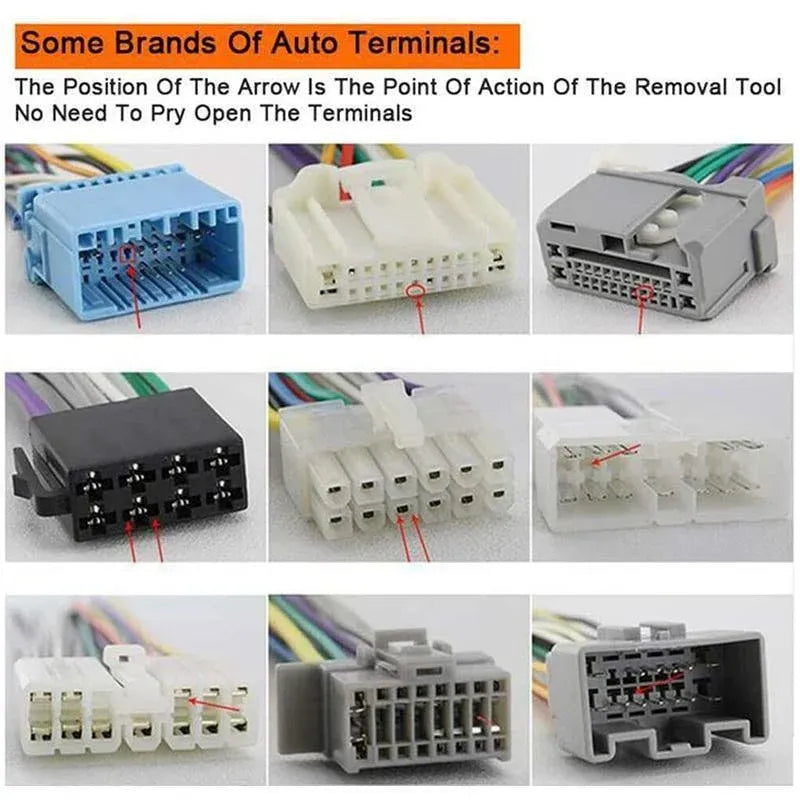76Pcs/Set Pin Ejector Wire Kit Extractor Auto Terminal Removal Connector Tool