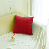 40x40cm Multicoloured Plain Solid Colour Cushion Cover Covers Decorative Pillow Case - Pink - Extra Image