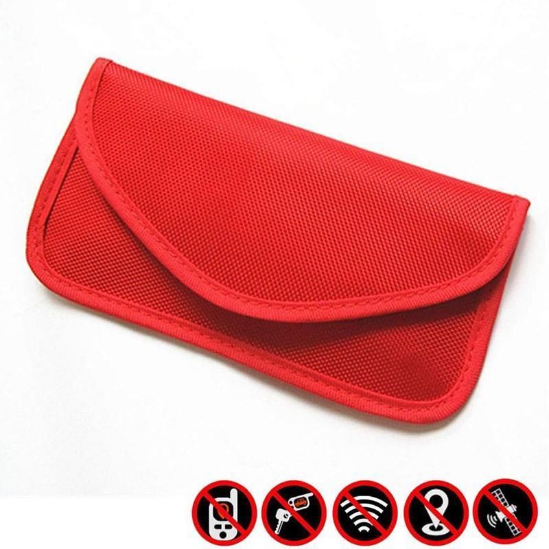 Car Key Case For Faraday Cage Fob Pouch Keyless RFID Blocking Bag - Pink
