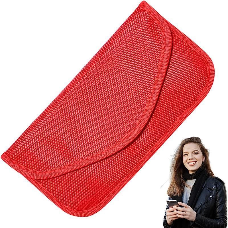 Car Key Case For Faraday Cage Fob Pouch Keyless RFID Blocking Bag - Pink