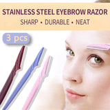 Eyebrow Razor Trimmer Shaver Facial Blade Shave Shaper Hair Remover Women Eye - 3 PCS - Front View