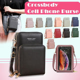Women Crossbody Phone Purse Touch Screen Bag Rfid Blocking Wallet Shoulder Strap - Pink Purple