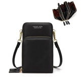 Women Crossbody Phone Purse Touch Screen Bag Rfid Blocking Wallet Shoulder Strap - Pink Purple - Side View