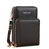 Women Crossbody Phone Purse Touch Screen Bag Rfid Blocking Wallet Shoulder Strap - Pink Purple - Close-Up Angle