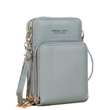 Women Crossbody Phone Purse Touch Screen Bag Rfid Blocking Wallet Shoulder Strap - Pink Purple