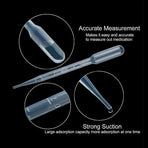 100X 3ml Disposable Graduated Plastic Pipettes for Liquid Transfer