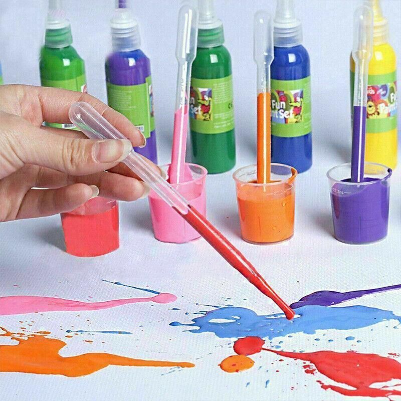 100X 3ml Disposable Graduated Plastic Pipettes for Liquid Transfer