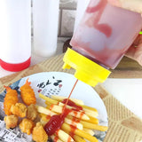 16oz Plastic Sauce Dispenser Bottles Large Capacity Double-ended Squeeze Bottles - Red