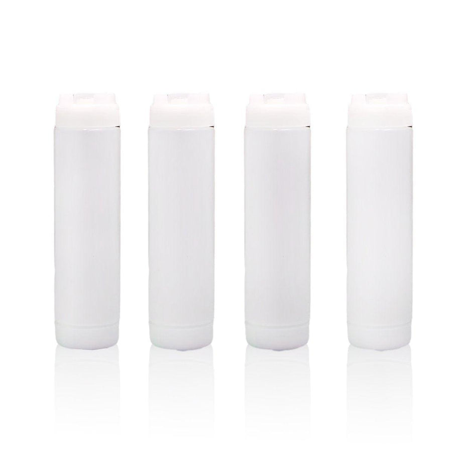 16oz Plastic Sauce Dispenser Bottles Large Capacity Double-ended Squeeze Bottles - Red