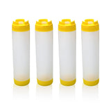 16oz Plastic Sauce Dispenser Bottles Large Capacity Double-ended Squeeze Bottles - Red - Close-Up Angle