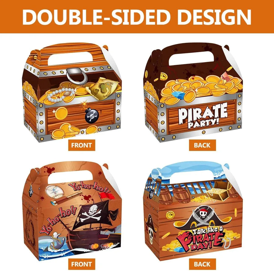 12-Piece Pirate-Themed Party Favour Box Set in Two Designs