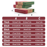 50pcs Pizza Packing Boxes Folding Box Durable Food Storage Containers Colourful - 8inch - Side View