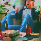 50pcs Pizza Packing Boxes Folding Box Durable Food Storage Containers Colourful - 8inch - Top-Down View