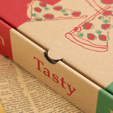 50pcs Pizza Packing Boxes Folding Box Durable Food Storage Containers Colourful - 8inch - 45-Degree Angle