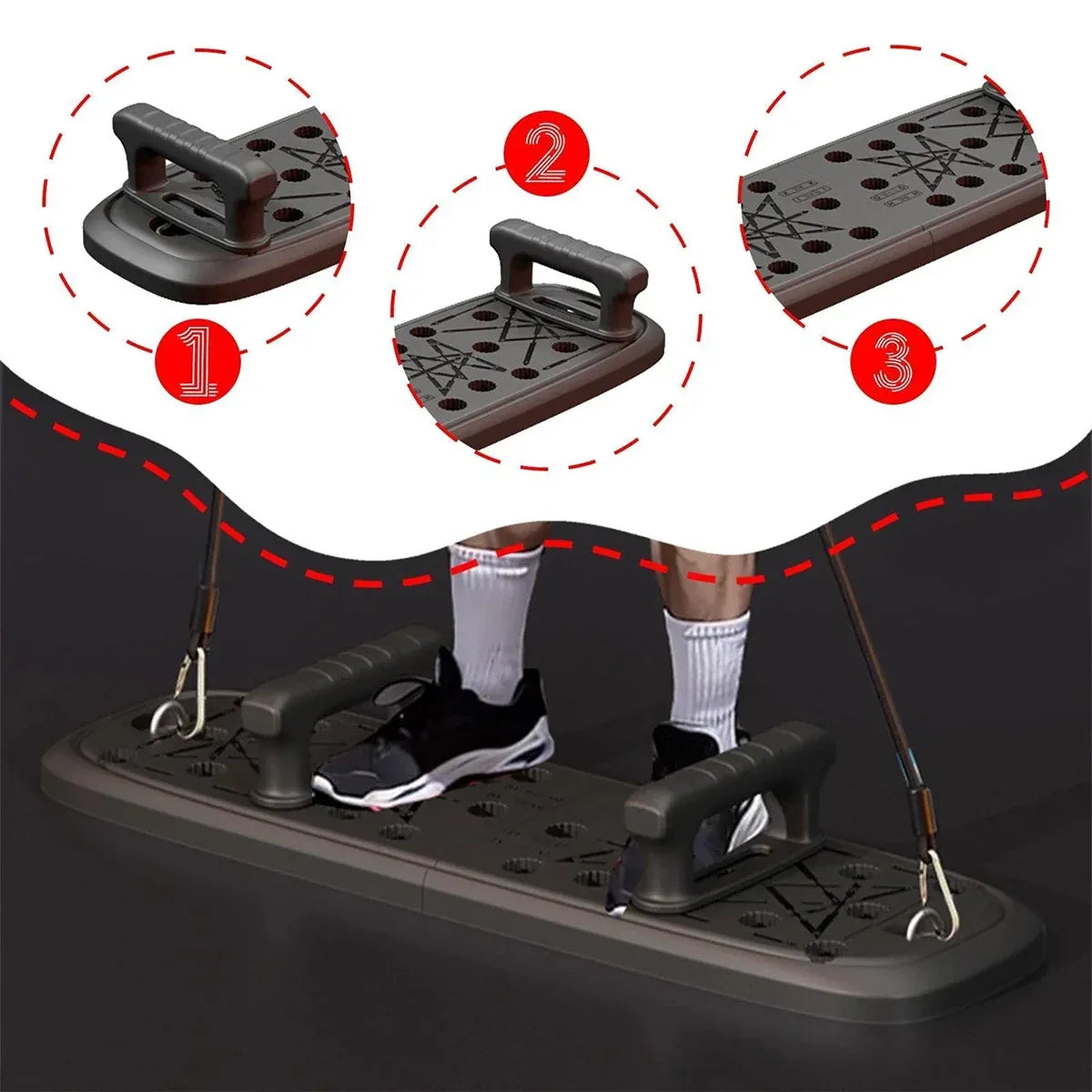 Push Up Board Home Gym Workout Equipment for Chest Arms Core Strength Training