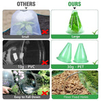 12PCS Clear Garden Plant Protector Bell Covers Round for Frost Birds Weather
