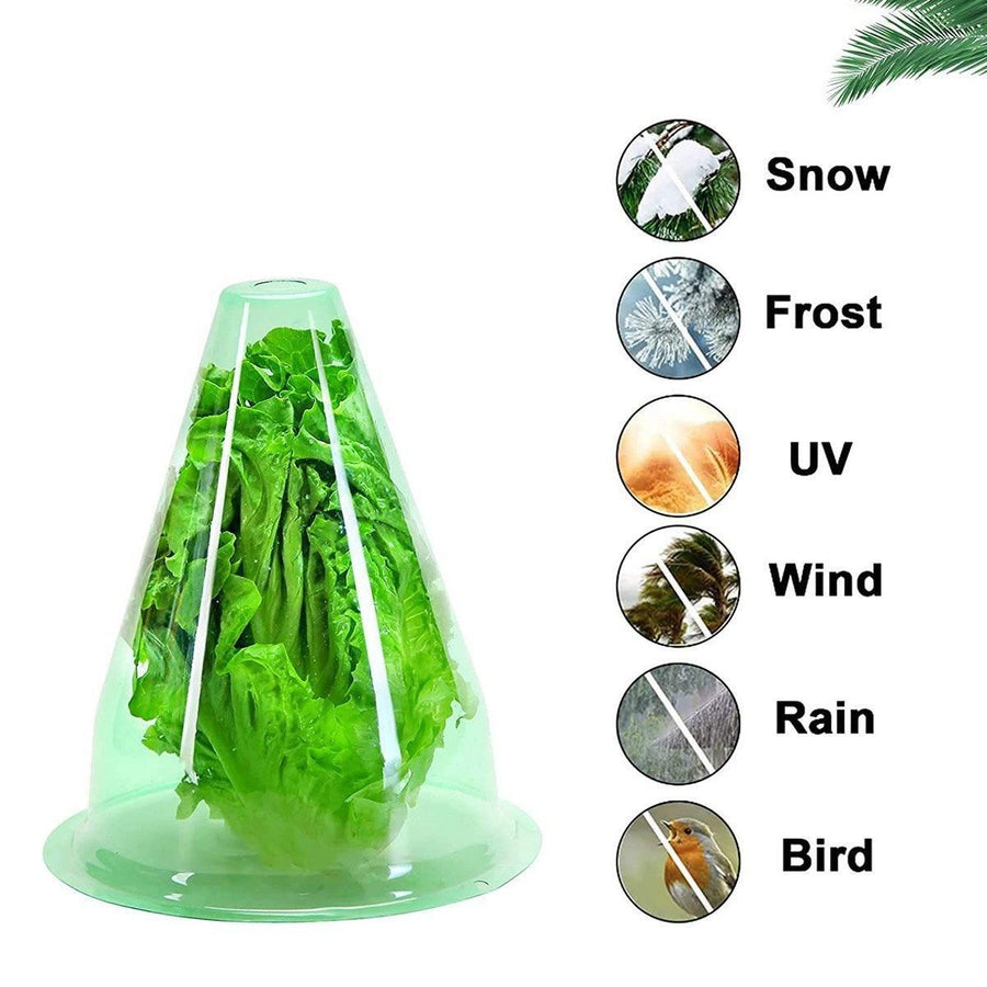 12PCS Clear Garden Plant Protector Bell Covers Round for Frost Birds Weather