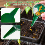 6PCS Garden Seeder Set Mini Seed Planting Tools Manual Seeder for Gardening - Coffee