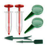 6PCS Garden Seeder Set Mini Seed Planting Tools Manual Seeder for Gardening - Coffee - Rear View