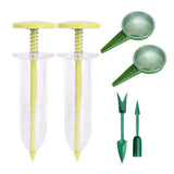 6PCS Garden Seeder Set Mini Seed Planting Tools Manual Seeder for Gardening - Coffee - Close-Up Angle