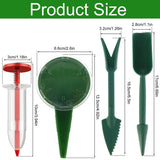 6PCS Garden Seeder Set Mini Seed Planting Tools Manual Seeder for Gardening - Red - Side View