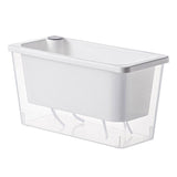 Balcony Vegetable Pot Planter Lazy Self Priming Flower Pot for Indoor Gardening - Green - Rear View