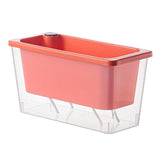 Balcony Vegetable Pot Planter Lazy Self Priming Flower Pot for Indoor Gardening - Green - Close-Up Angle