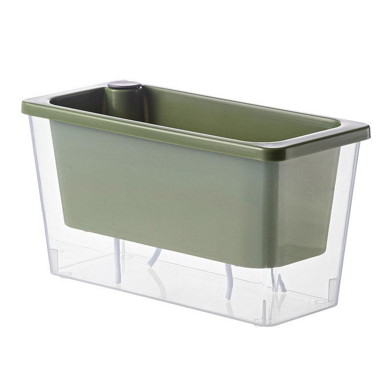 Balcony Vegetable Pot Planter Lazy Self Priming Flower Pot for Indoor Gardening - Green