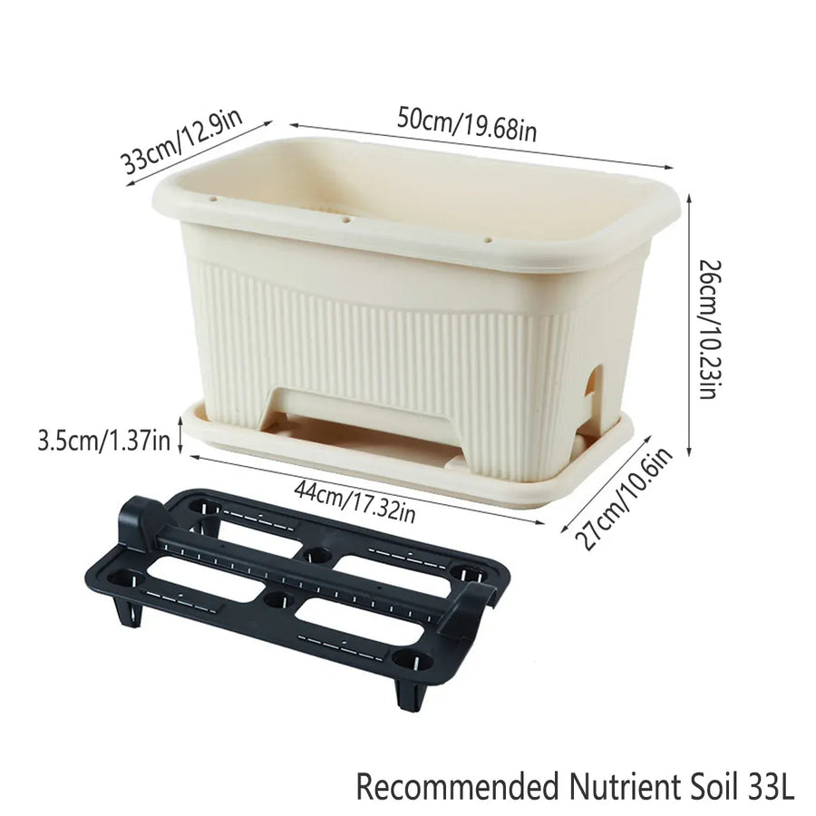 Large Square Planter Box Garden Pot for Vegetables Green Plants Outdoor Planting