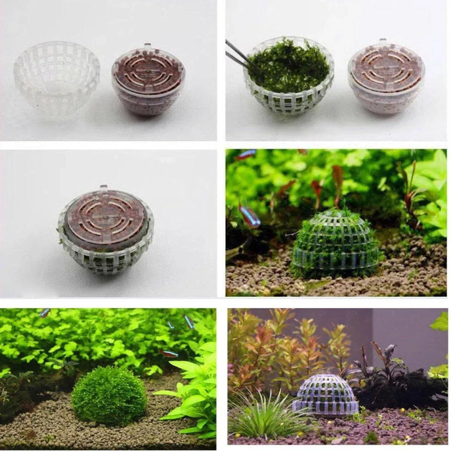 3pcs Aquarium Plastic Moss Ball Fish Decoration Aquatic Plant Accessories